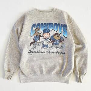 Annes 90 Nfl Dallas Cowboys Football Looney Tunes Dessin Sweatshirt
